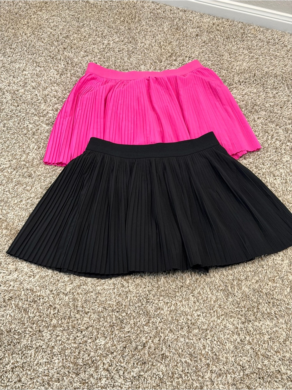 GAP Pleated Circle Skirts in Hot Pink & Black